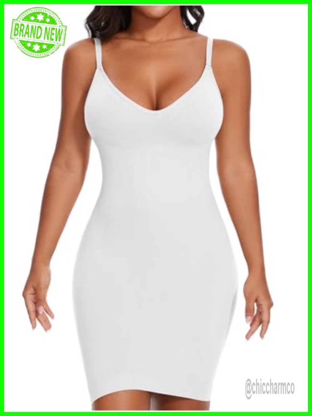 Seamless Strapless Shapewear Slip Dress Full Slip Tummy Control Adjustable